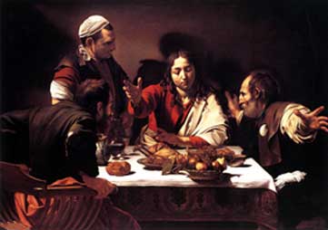 Caravaggio La cena in Emmaus